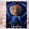 Anime Movie Coraline Shower Curtain - Water-Repellent And Leak-Resistant, Mold And Mildew Resistant For