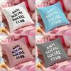 ANTI SOCIAL SOCIAL CLUB Cushion Cover Pattern Printed Pillowcase for Living Room Sofa Cushion Cover & Bedroom Decor