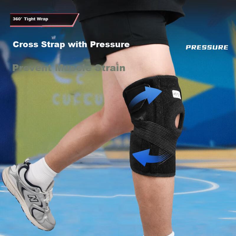 Kangmu Professional Sports Knee Pads for Meniscus Injury, Basketball, Hiking, Running, Badminton, Protective Support for Men And Women, One Pair
