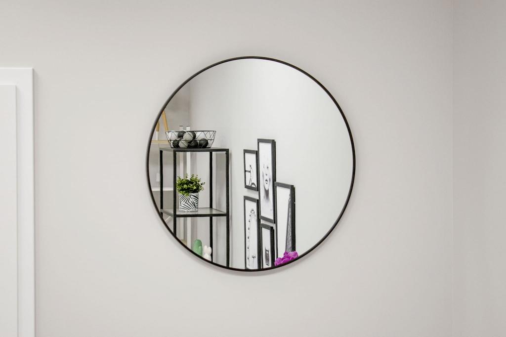 80cm Mirror, Black Frame