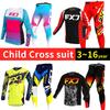 Set di abbigliamento da motocross per bambini 4 5 6 7 8 9 10 11 12 13 anni Ragazzi Bambino Motociclista Ragazzo Ragazza Maglia Pantaloni Kit tuta da corsa Fuoristrada Enduro MX MTB