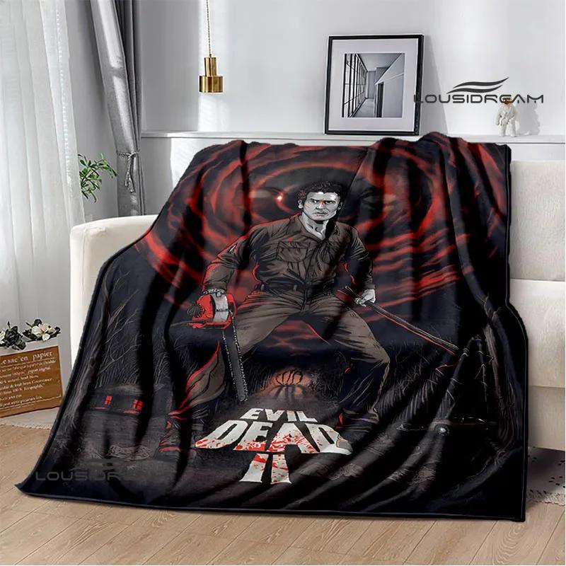 Movie The Evil Dead Printed Blankets Picnic Blanket Flannel Warm Blankets Soft Cozy Blanket Home Travel Blanket Birthday Gift
