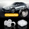4 Peças Tampas de Válvula de Pneu Bling Coroa de Diamante Tampas de Roda Argila Strass ABS Válvulas de Pneus de Carro Haste de Válvula de Ar Tampa Hermética
