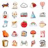 50 Healing Life Mix And Match Cartoon Stickers Apple Cup Ins Xiaoqing Hand Account Decorative Stickers