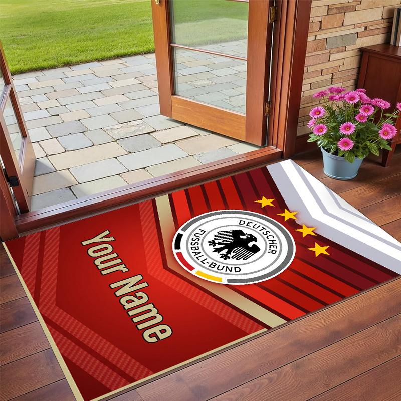 Crystal Velvet Rug Custom Name Text, Soft Non Slip Floor Mat Home DecorGermany national football team