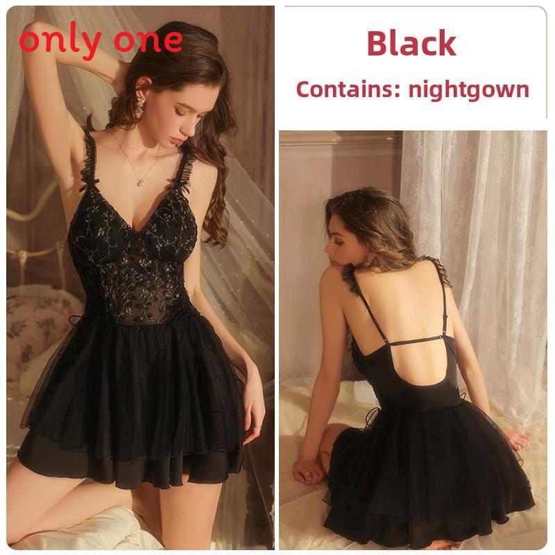 Satin Nightwear For Women With Deep V Neck And Floral Embroidery Design For Lounge And Sleep