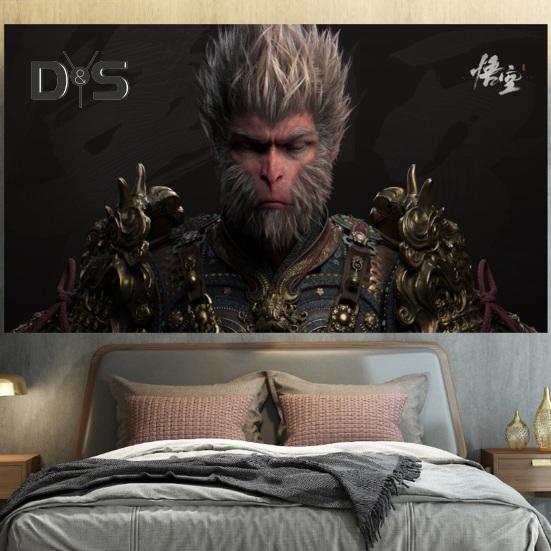 

Черный миф Укун игра гобелен бархат подвесная картина ретро атмосфера настенный ковер для домашнего декора моющийся реалистичный идеальный подарок