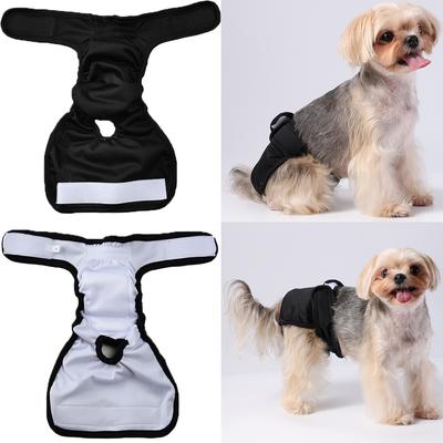 Fraldas Laváveis para Cachorras Filhotes Pet Calças Menstruais Fita de Fixação À Prova de Vazamento Fralda para Cão Reutilizável Fraldas para Cachorrinhos Suprimentos para Cães