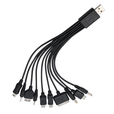 USB A To 10 In 1 Universal Multiple Charging Cord Charging Cable Multi-Port for Charging Cell Phones Speaker MP4 & More & iPod