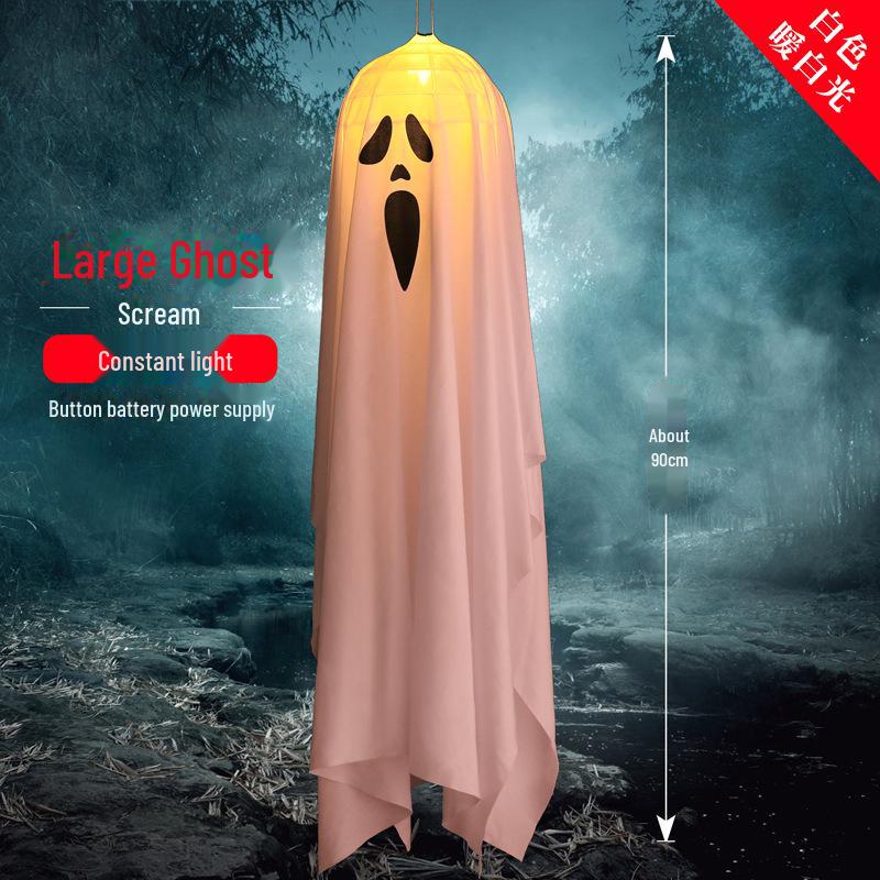 

Светодиодный фонарь-паутина на Хэллоуин - Декоративный реквизит с питанием от USB 【White】Large_Scream. 0.6 белый