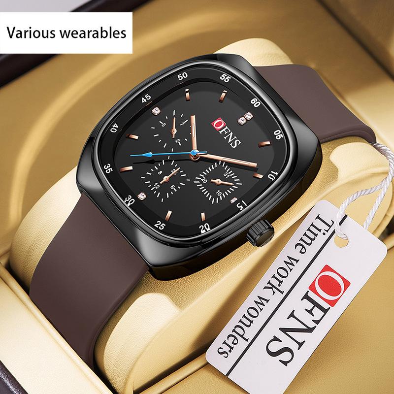 Quadratische Quarzuhr Jugendquarzuhr Personalisierte trendige vielseitige Uhr