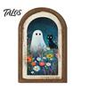 Halloween Entryway Decor Ghost Arch Wooden Sign, Cute Table Rustic Farmhouse Decoration Shelf Decor, Decorative Wall Art for Mantel Living Room