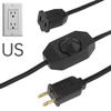 1.8M 5.9ft Plug In Lamp Dimmer Switch Extension Cord Rotary Control Heavy Duty 220V Incandescent Dimmable Lights