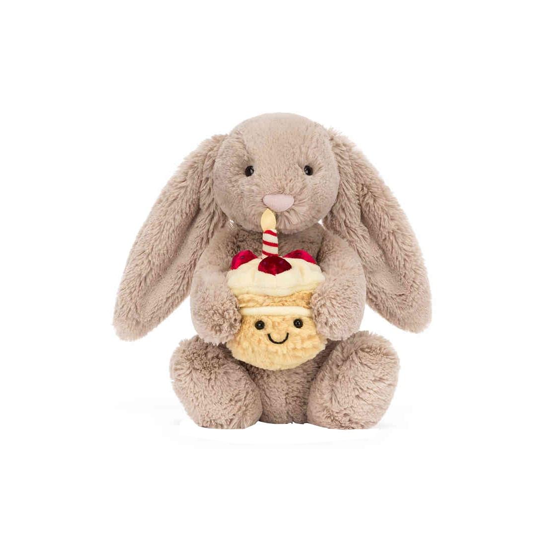 

JELLYCAT shy beige bonnie rabbit cute plush doll sitting height 23cm high Box Not Included темно-коричневый