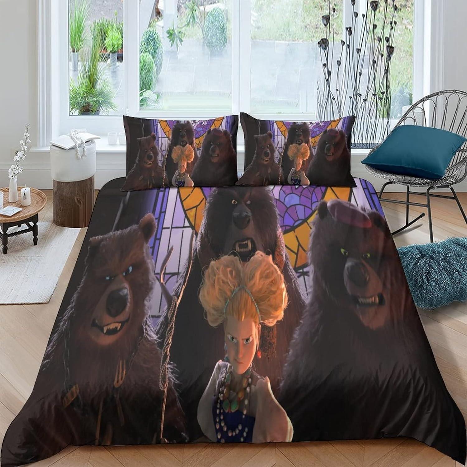 

Exquisite 3D Cartoon Puss In Boots Wallpaper Cats Print Bedding Set Duvet Cover Comforter Bed Youth Kids Girls Boys Gift EU Single(135*200cm)3pcs