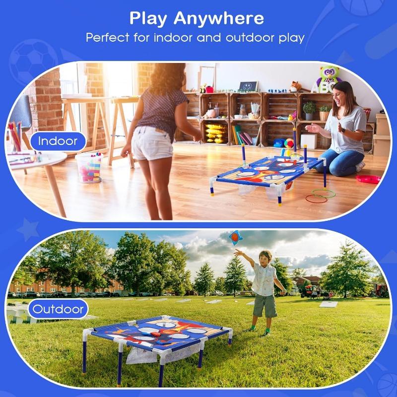 Carnival Outdoor Games Combo Set for Kids Bean Bags Ring Toss Game Outdoor Toss Game Family Party Party for Kids Birthday Gift