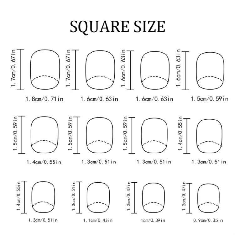 24 Glossy Short Square Fake Nail Coffee Brown Bowknot Checkered Pattern White Polkas Dots ABS Material For Fall Winter Manicure