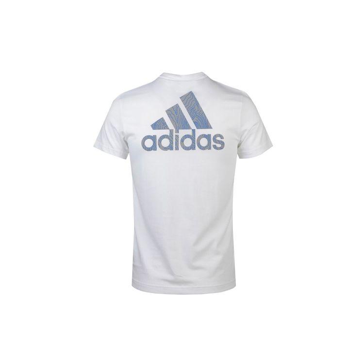 Adidas Logo Print Round Neck Short Sleeve T-Shirt Men Tops White FM7536