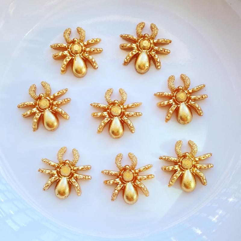 50pcs New Cute Resin Mini Little Spider Flat back Cabochon Scrapbook Kawaii DIY Embellishments Accessories
