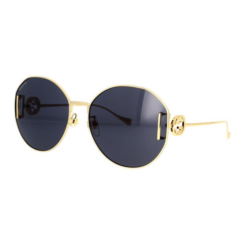 

GUCCI Statement Minimalist & Stylish Alloy Frame Oval Sunglasses Women s Gold 63 золотой