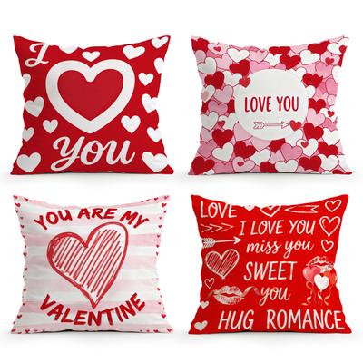 Romantic Love Matrix Pillowcase Printed Polyester 40/45/50cm Throw Pillowcover Decorative Sofa Cushion Pillowslip Home Decor