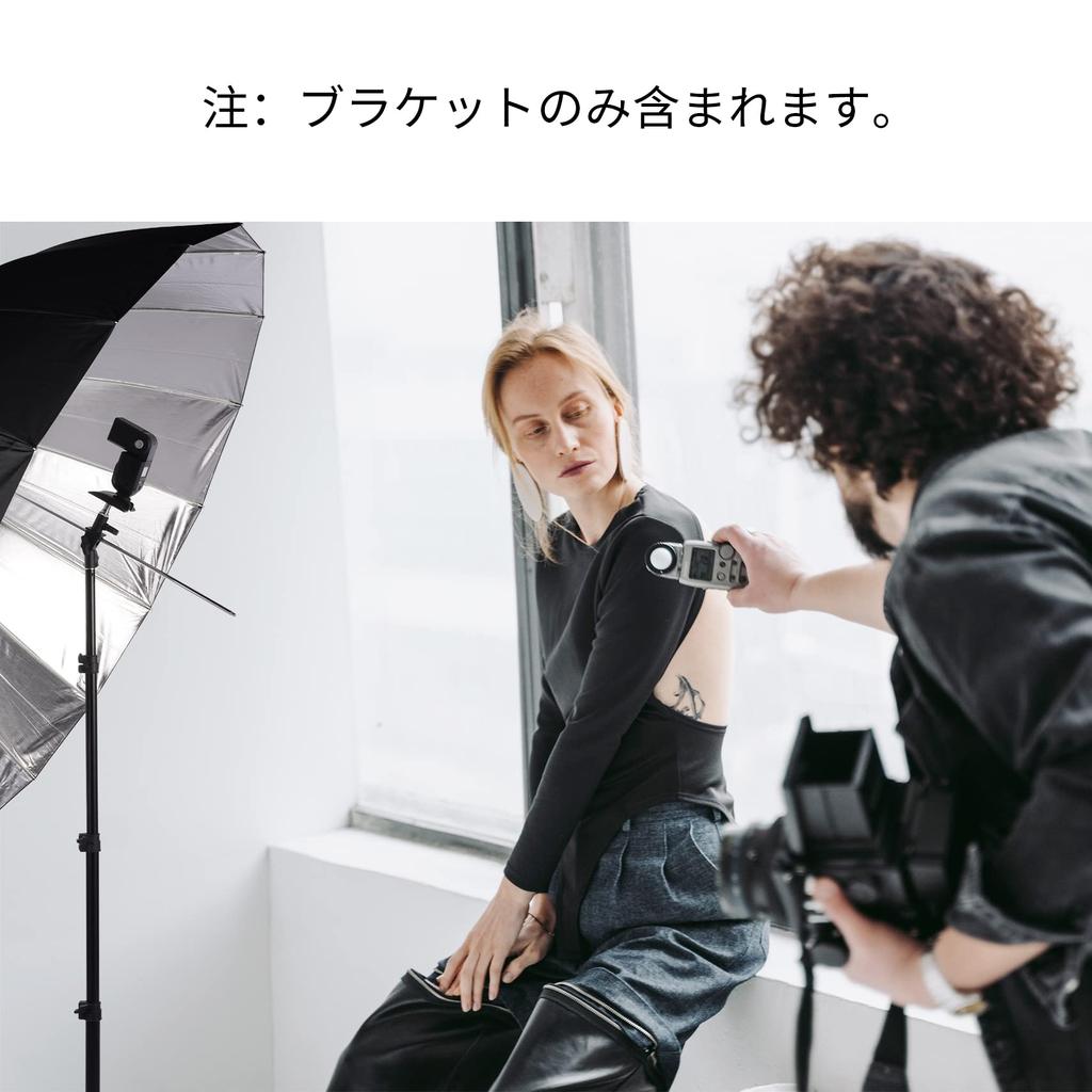 Selens Strobe Screw Compatible with Light Bracket, 180° Rotatable, 1/4-3/8" Adapter, Umbrellas, Stands, Flashes, Softboxes, etc.