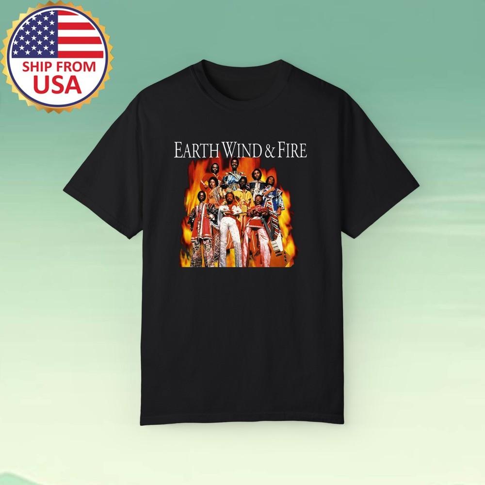 

Earth Wind Fire Men#039;s Black Size S5XL Unisex T-Shirt XXXXL