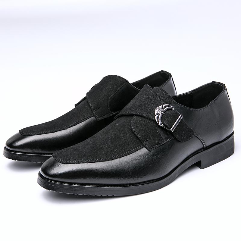 Men Street Style Monks Loafers Shoes Wedding Party Shoes Formal Business Suede Dress Prom Shoes Large Size