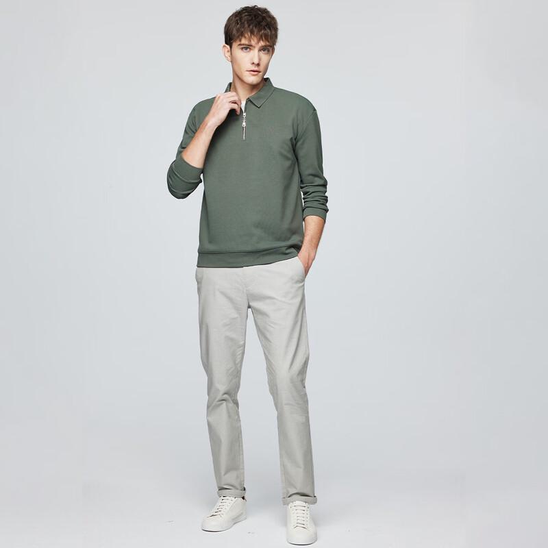 Hodo Men's Seamless Honeycomb Half-Zip Polo Shirt