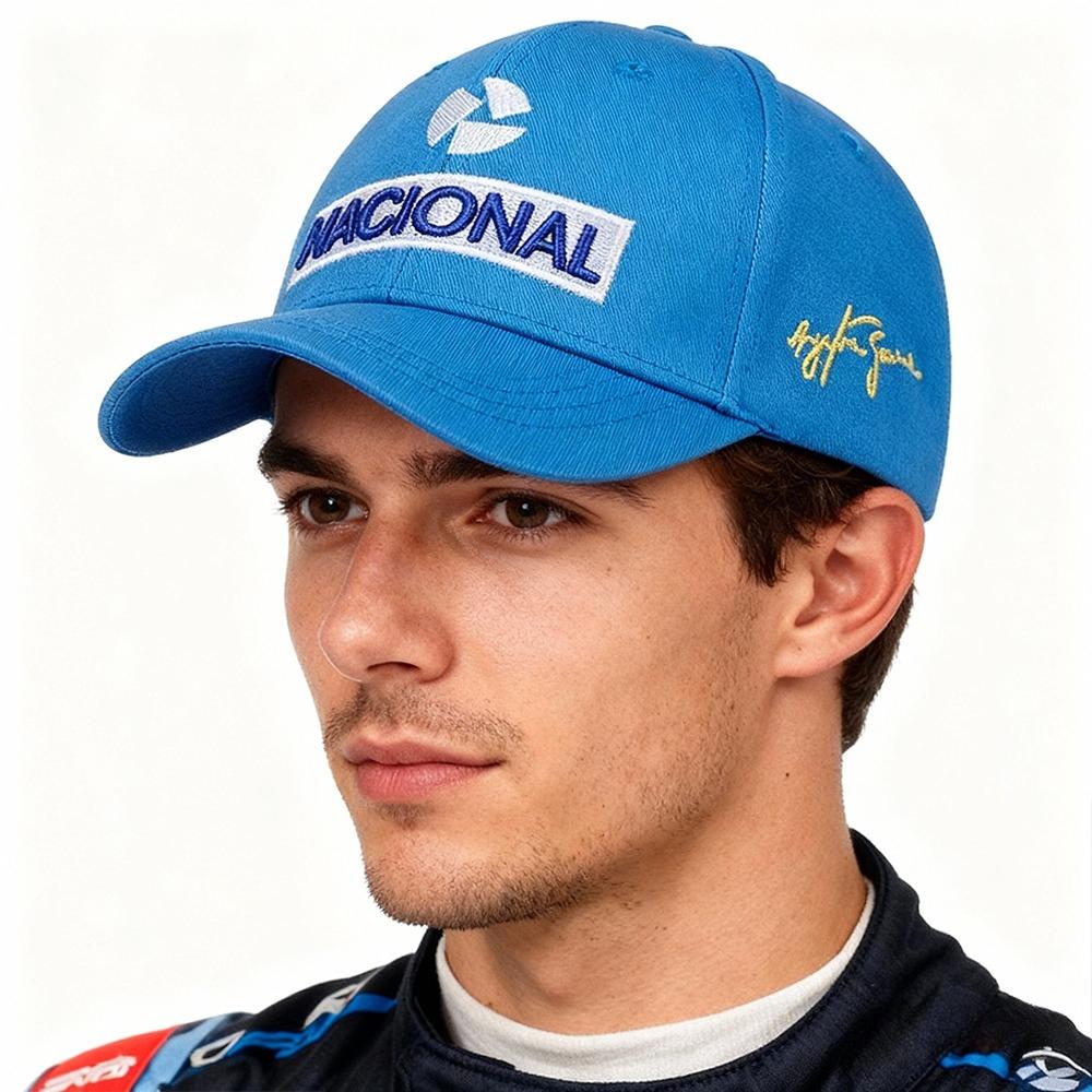 New Ayrton Senna Racer Fashion Embroidery Cap Outdoor Sun Protection Team Baseball Cap