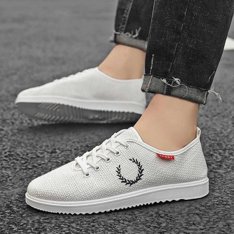 

2025 новые туфли мужские летние дышащие мужские туфли повседневная обувь кроссовки мужская универсальная обувь мужская трендовая обувь для мальчиков 39 белый