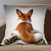 Funny Rabbit Butt Pillowcase Cute Rabbit Design Decorative Cushion Cover  Zipper Machine Washable for Home Decoration