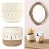 Cotton Rope Desktop Storage Basket White Coffee Snacks Box  Home Decoration