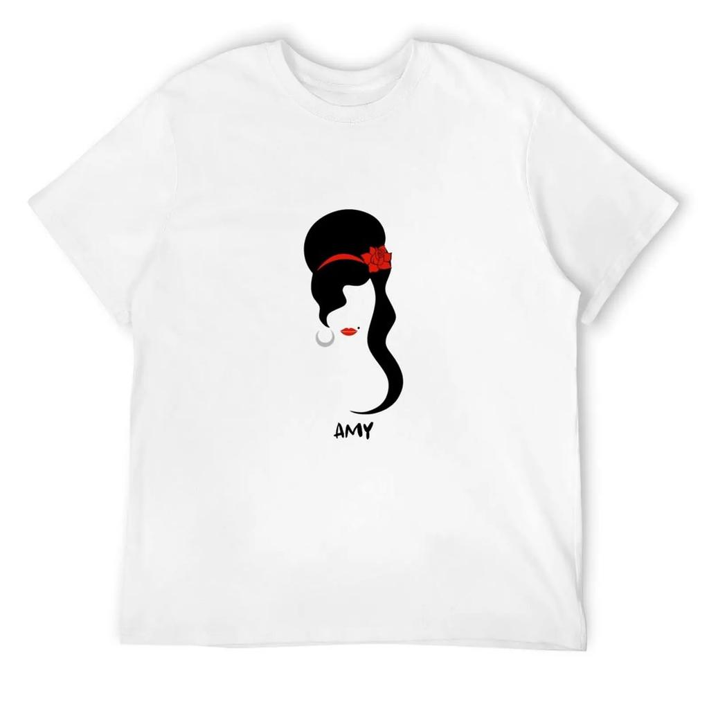 Amy Winehouse Tattoo Design T-Shirt Blau Archiv Street Wear Lustige T-Shirts für Männer