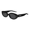 Gentle Monster Logo Unifarbene Dekorative Unregelmäßige Form Sonnenbrille Unisex Sonnenbrille Schwarz VOID-01