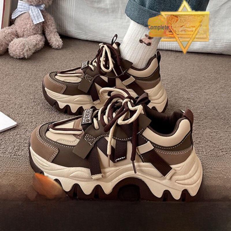 Trending 2024 Women's Thick-Soled Dad Sneakers - Fashionable All-Match Autumn Style