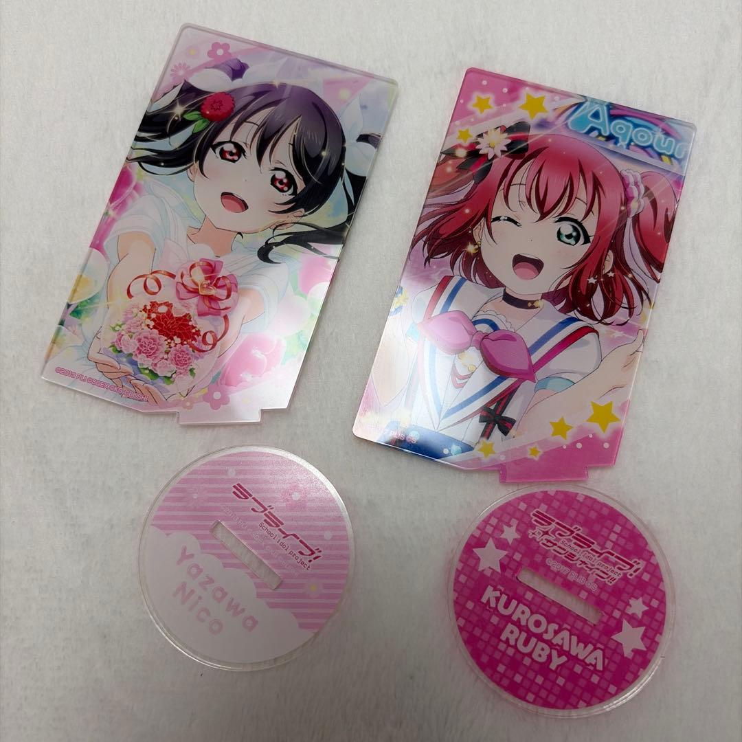 Used Niko Yazawa vol2 Ruby Kurosawa vol4 card type acrylic stand