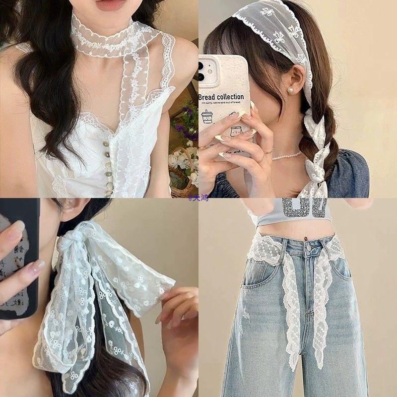 Lace Choker & Belt: Pure, Sexy, and Versatile Neck Tie & Hair Ribbon for Jeans Accessories