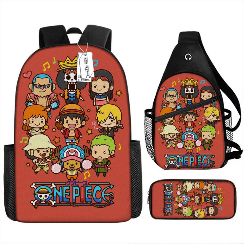 One Piece Backpack Set For Middle School Students Nylon School Bag Pencil Case And Tote Bag