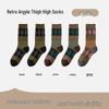 Women's Retro Argyle Mid-Calf Socks - Autumn/Winter Ethnic Style
