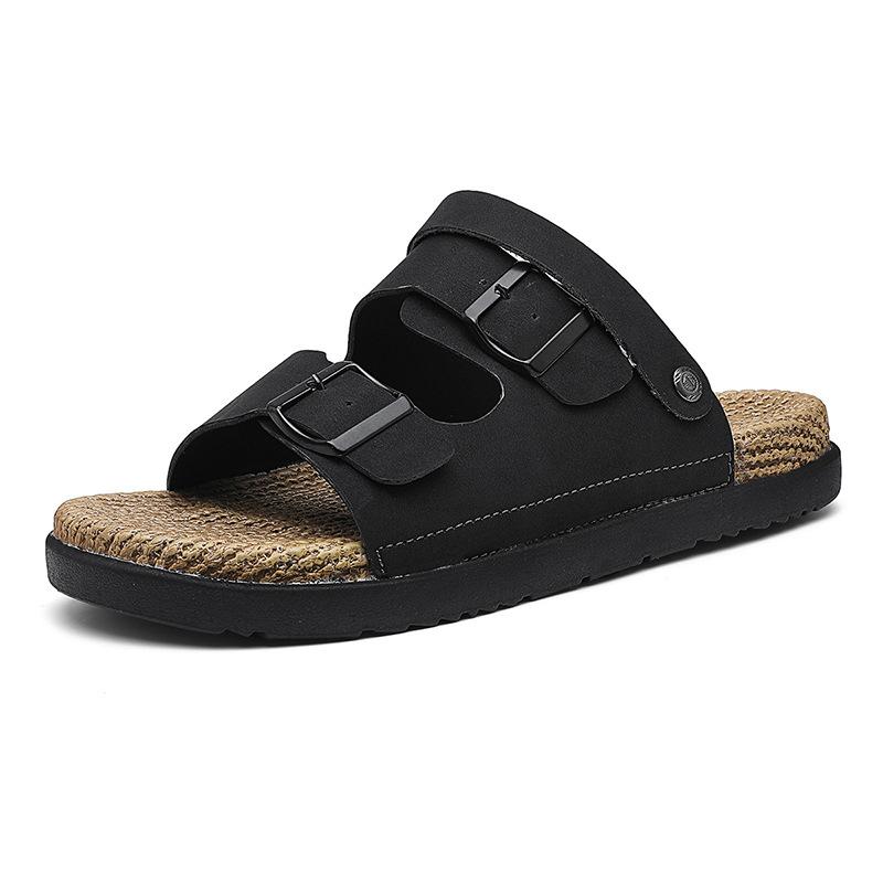 

Summer new outer wear seaside beach shoes men outdoor two wear sports cool slippers large size one-word slippers 39