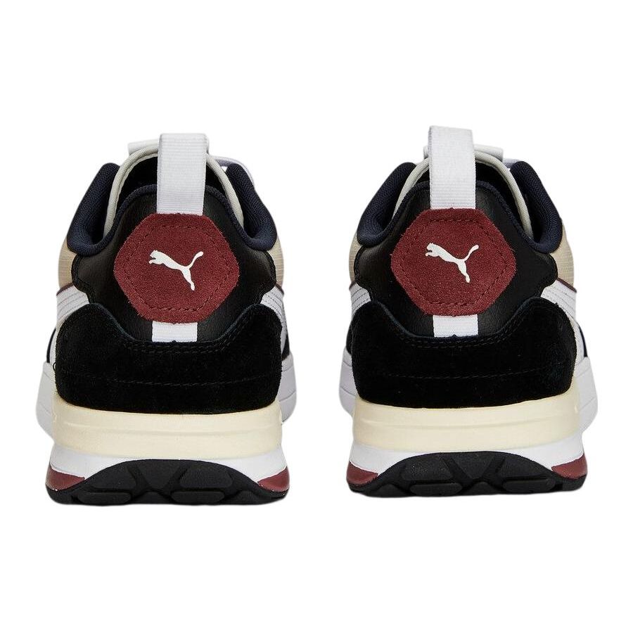 Puma R22 Kůže A Textil Sportovní Pohodlné Nízké Lifestylové Boty Unisex Boty Černá Bílá Béžová 383462-21