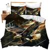 3D Eagle Duvet Cover, Dirt Bike Bedding Set For Kids Teens Adult Room Decor, Motocross Animals Black Printed Comforter Covers