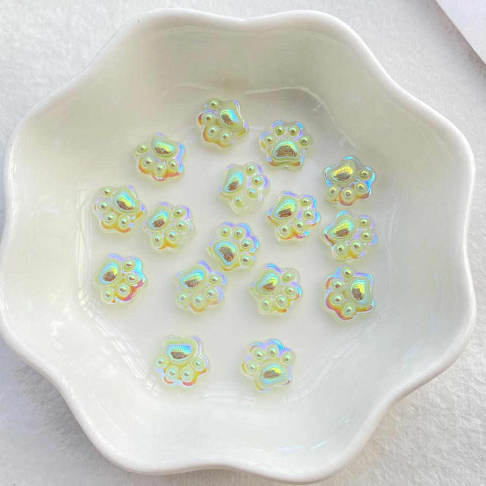 50Pcs Cute Cartoon Mini Colorful Cat Claws Series Nail Art Resin Designer Charms DIY Craft For Nail 3D Decorations Jewelry