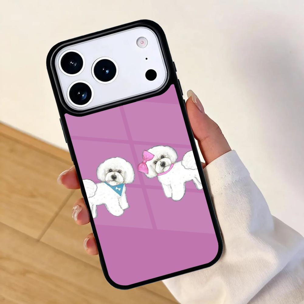 Bichon Frise Dog Puppy PRINT Mobile Phone Case for IPhone 17 AIR 16pro Max 15 14 13 12 11 Bumper Cover