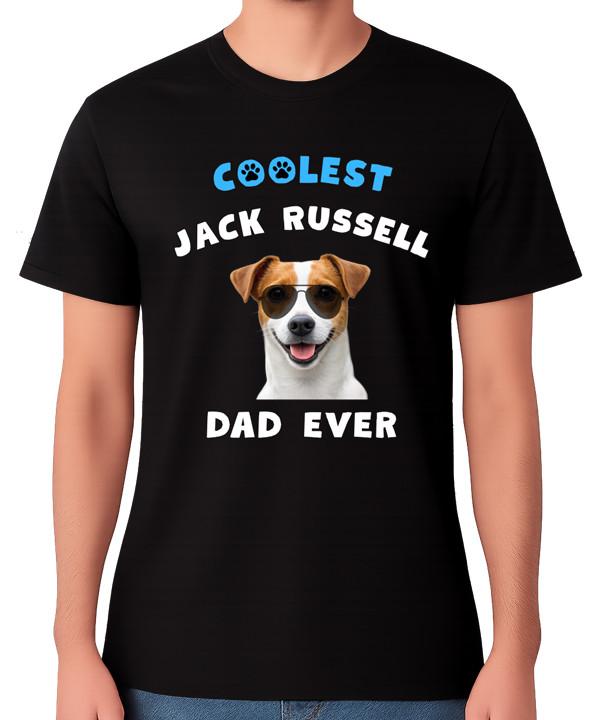 Coolest Jack Russell Dad Ever T-Shirt Dog Lover Father Gift Unisex Tee S