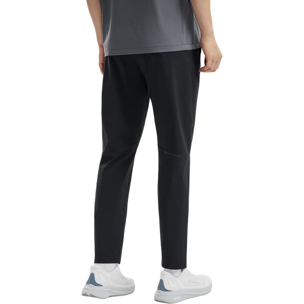FILA A.P. Classic Minimalist Basic Sports Training Versatile Comfortable Solid Color Woven Casual Pants Men pants Deep-Black A11M621814FBK