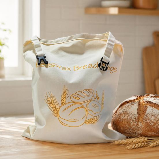 Sacchetti per Pane in Cera d'Api, Riutilizzabili e Resistenti in Tessuto, Mantengono Freschezza e Crosta Più a Lungo, per la Conservazione del Pane Fatto in Casa