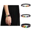 Europäischer und amerikanischer grenzüberschreitender neuer Stil Naturvulkanstein Armband Legierungsmaterial Geometrisches Design