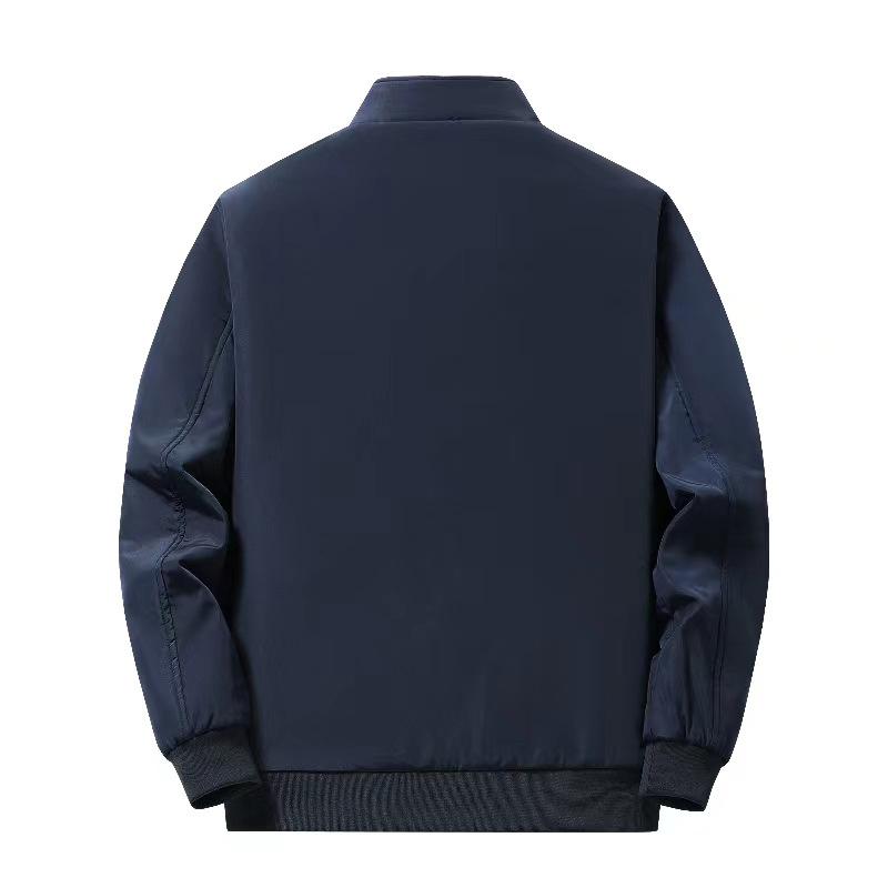 Plus Size Herren-Winterjacke aus Baumwolle, Business-Casual, Stehkragen, warme und sperrige Herrenjacke